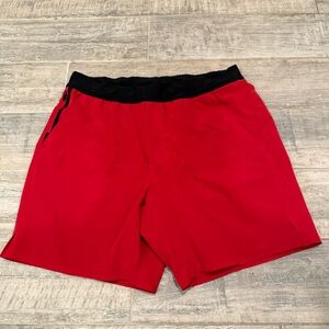 Ten thousand interval shorts XL lined red 7 inch inseam